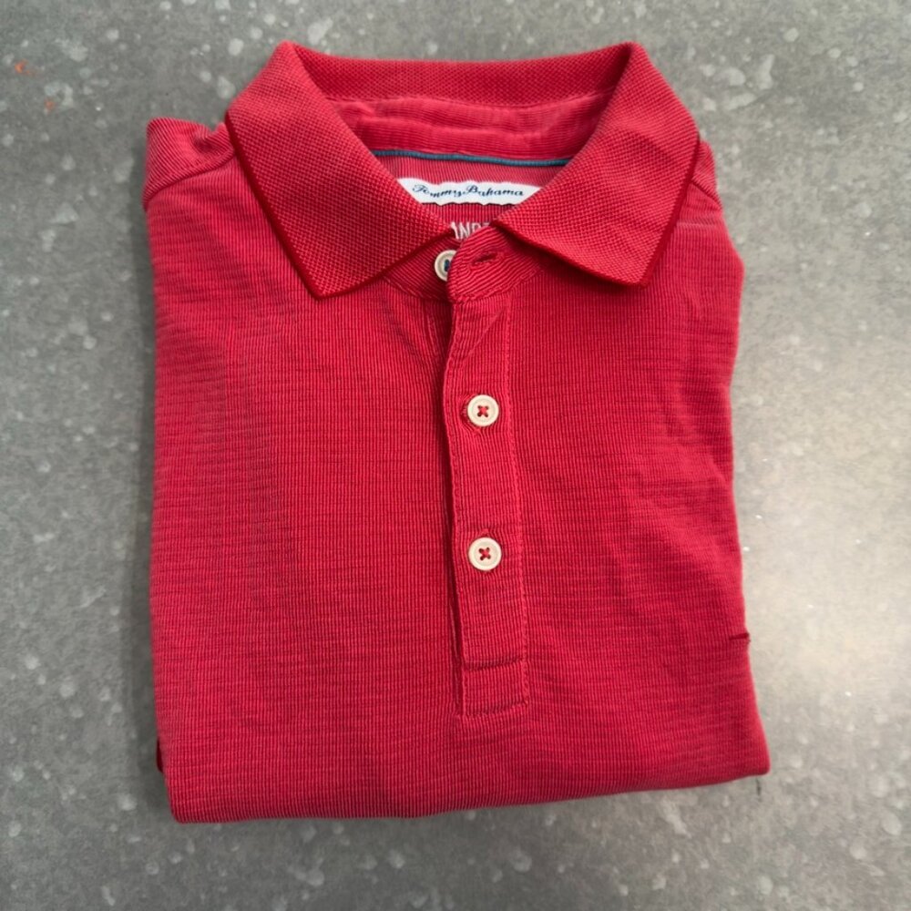 Tommy Bahama IslandZone Red Polo Shirt – Size Large - Picture 2 of 12